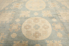 8x10 Seafoam, Beige, Ivory Color Hand Knotted Khotan Wool Transitional Oriental Rug
