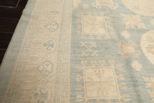 8x10 Seafoam, Beige, Ivory Color Hand Knotted Khotan Wool Transitional Oriental Rug