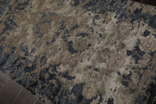 3x5 Gray, Blue, Beige Color Hand Knotted Tibetan Wool and Silk Modern Oriental Rug
