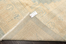 8x10 Seafoam, Beige, Ivory Color Hand Knotted Khotan Wool Transitional Oriental Rug