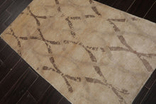 3x5 Tan, Brown, Beige Color Hand Knotted Tibetan Bamboo Silk Modern Oriental Rug