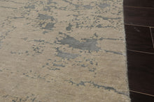3x5 Gray, Tone on Tone Gray, Color Hand Knotted Tibetan Wool and Silk Modern & Contemporary Oriental Rug