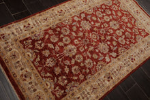 3x5 Rust, Ivory, Beige Color Hand Knotted Peshawar Wool Traditional Oriental Rug