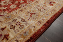 3x5 Rust, Ivory, Beige Color Hand Knotted Peshawar Wool Traditional Oriental Rug