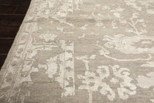 8x10 Tone on Tone Gray, , Color Hand Knotted Oushak Wool & Bamboo Silk Traditional Oriental Rug