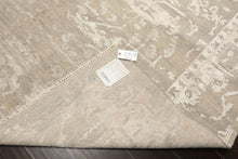 8x10 Tone on Tone Gray, , Color Hand Knotted Oushak Wool & Bamboo Silk Traditional Oriental Rug
