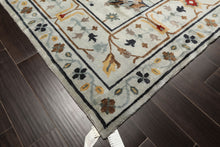 8x10 Blue, Light Gold, Blush Color Hand Knotted Tibetan New Zealand Wool Traditional Oriental Rug