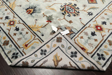 8x10 Blue, Light Gold, Blush Color Hand Knotted Tibetan New Zealand Wool Traditional Oriental Rug