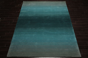 LoomBloom Multi Color Hand Tufted Modern & Contemporary Ombre Designer Wool Oriental Area Rug