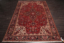 10x14 Rusty Red Hand Knotted 100% Wool Authentic Herizz Persian Oriental Area Rug