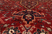 10x14 Rusty Red Hand Knotted 100% Wool Authentic Herizz Persian Oriental Area Rug - Oriental Rug Of Houston