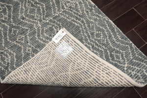 LoomBloom 3'x5' Celadon Hand Knotted Afghan Moroccan Modern & Contemporary Tribal Wool Oriental Area Rug