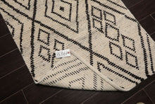 LoomBloom 3'x5' Beige Hand Knotted Afghan Moroccan Traditional Tribal Wool Oriental Area Rug