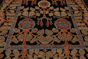 LoomBloom Multi Color 8x10 Hand Knotted Arts & Crafts/Mission Stained Glass Oushak Wool Oriental Area Rug
