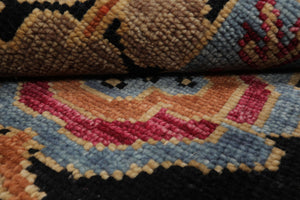 LoomBloom Multi Color 8x10 Hand Knotted Arts & Crafts/Mission Stained Glass Oushak Wool Oriental Area Rug