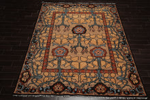 LoomBloom Multi Color 8x10 Hand Knotted Arts & Crafts/Mission Stained Glass Oushak Wool Oriental Area Rug