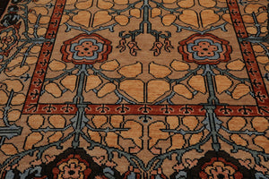 LoomBloom Multi Color 8x10 Hand Knotted Arts & Crafts/Mission Stained Glass Oushak Wool Oriental Area Rug