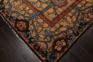 LoomBloom Multi Color 8x10 Hand Knotted Arts & Crafts/Mission Stained Glass Oushak Wool Oriental Area Rug