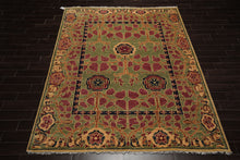LoomBloom Multi Color 8x10 Hand Knotted Arts & Crafts/Mission Stained Glass Oushak Wool Oriental Area Rug