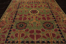 LoomBloom Multi Color 8x10 Hand Knotted Arts & Crafts/Mission Stained Glass Oushak Wool Oriental Area Rug