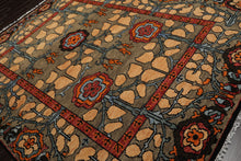 LoomBloom Multi Color 8x10 Hand Knotted Arts & Crafts/Mission Stained Glass Oushak Wool Oriental Area Rug