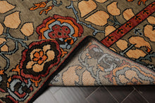 LoomBloom Multi Color 8x10 Hand Knotted Arts & Crafts/Mission Stained Glass Oushak Wool Oriental Area Rug