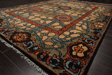 LoomBloom Multi Color 8x10 Hand Knotted Arts & Crafts/Mission Stained Glass Oushak Wool Oriental Area Rug