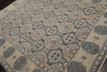 8x10 Gray, Beige, Blush Color Hand Knotted  Wool Transitional Oriental Rug