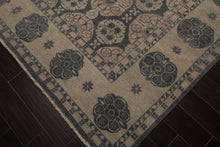 8x10 Gray, Beige, Blush Color Hand Knotted  Wool Transitional Oriental Rug