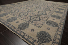 8x10 Gray, Beige, Blush Color Hand Knotted  Wool Transitional Oriental Rug