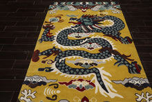 Multi Size Citrus Green White Navy Color Hand Tufted Pictorial Wool Transitional Oriental Rug