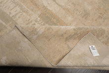 10x14 Beige, Gray, Tan Color Hand Knotted Sherpa Wool and Silk Modern Oriental Rug