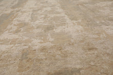 10x14 Beige, Gray, Tan Color Hand Knotted Sherpa Wool and Silk Modern Oriental Rug