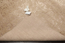 8x10 Beige, Taupe, Color Hand Knotted Tibetan Wool & Bamboo Silk Transitional Oriental Rug