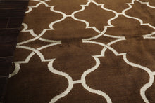 8x10 Brown, Silver, Color Hand Loomed Tibetan Wool & Bamboo Silk Transitional Oriental Rug
