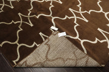 8x10 Brown, Silver, Color Hand Loomed Tibetan Wool & Bamboo Silk Transitional Oriental Rug