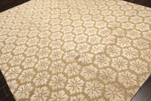 8x10 Tone on Tone Beige, , Color Hand Loomed Tibetan Wool & Bamboo Silk Transitional Oriental Rug