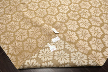 8x10 Tone on Tone Beige, , Color Hand Loomed Tibetan Wool & Bamboo Silk Transitional Oriental Rug