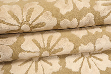 8x10 Tone on Tone Beige, , Color Hand Loomed Tibetan Wool & Bamboo Silk Transitional Oriental Rug
