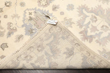 8x10 Ivory, Gray, Taupe Color Hand Knotted Oushak Wool Transitional Oriental Rug