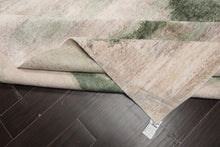 8x10 Taupe, Beige, Ivory Color Hand Knotted Sherpa Wool and Silk Modern Oriental Rug