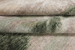 8x10 Taupe, Beige, Ivory Color Hand Knotted Sherpa Wool and Silk Modern Oriental Rug