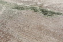 8x10 Taupe, Beige, Ivory Color Hand Knotted Sherpa Wool and Silk Modern Oriental Rug