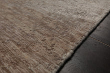 8x10 Taupe, Beige, Ivory Color Hand Knotted Sherpa Wool and Silk Modern Oriental Rug