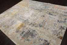 8x10 Beige, Gray, Slate Color Hand Knotted Sherpa Wool and Silk Modern Oriental Rug
