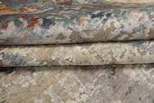8x10 Beige, Gray, Slate Color Hand Knotted Sherpa Wool and Silk Modern Oriental Rug