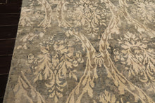 8' Square Beige, Gray, Taupe Color Hand Knotted Tibetan Wool Transitional Oriental Rug