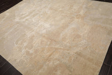 8x10 Beige, Tan, Muted Earth Tones Color Hand Knotted Sherpa Wool and Silk Modern Oriental Rug