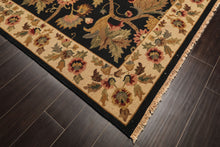 8x10 Black, Tan, Gold Color Hand Knotted Soumak Wool Traditional Oriental Rug