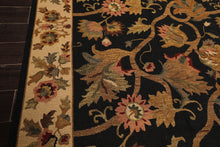 8x10 Black, Tan, Gold Color Hand Knotted Soumak Wool Traditional Oriental Rug